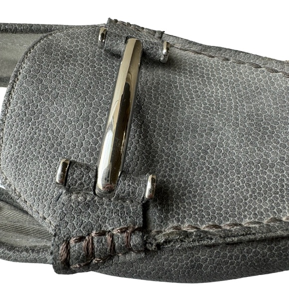 Chaps ‘Connie’ Driver Gray Flats Silver Buckle Size 10 - Picture 6 of 11